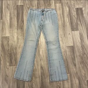 Vintage y2k baddie jeans low ride ZANA DI flare leg wide leg jeans 30-32” waist